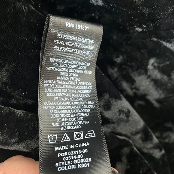 SOLD Good‎ American | Side Slit Long Sleeve Velvet Midi Dress Size Small - Picture 7 of 8